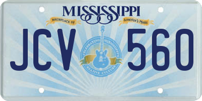 MS license plate JCV560