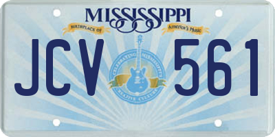 MS license plate JCV561