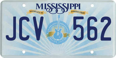 MS license plate JCV562