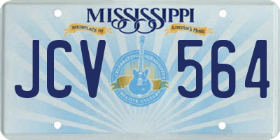 MS license plate JCV564