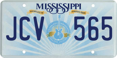 MS license plate JCV565
