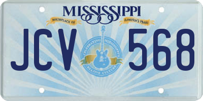 MS license plate JCV568
