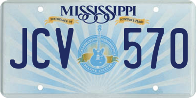 MS license plate JCV570