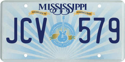 MS license plate JCV579