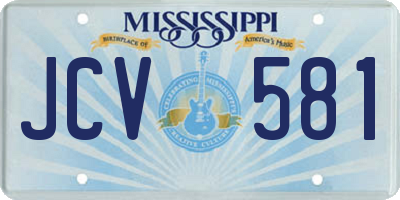 MS license plate JCV581