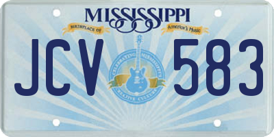 MS license plate JCV583