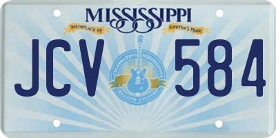 MS license plate JCV584