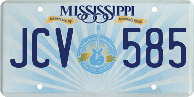 MS license plate JCV585