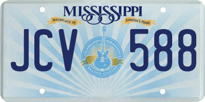 MS license plate JCV588