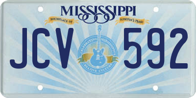 MS license plate JCV592