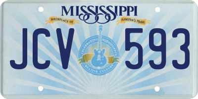MS license plate JCV593