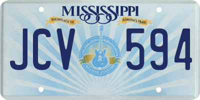 MS license plate JCV594