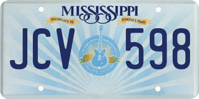 MS license plate JCV598
