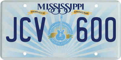 MS license plate JCV600