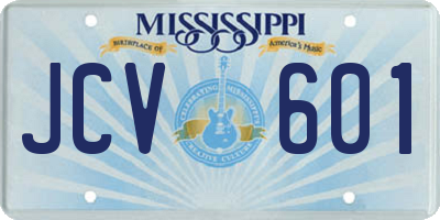 MS license plate JCV601