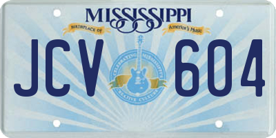 MS license plate JCV604