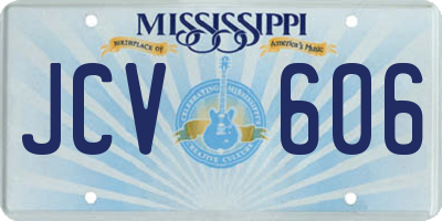 MS license plate JCV606