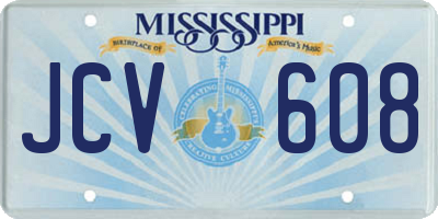 MS license plate JCV608