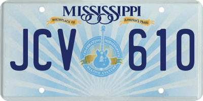 MS license plate JCV610