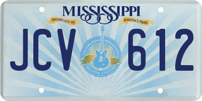 MS license plate JCV612