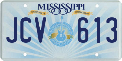 MS license plate JCV613