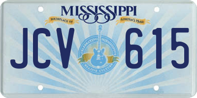 MS license plate JCV615