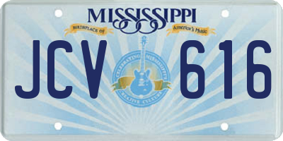 MS license plate JCV616