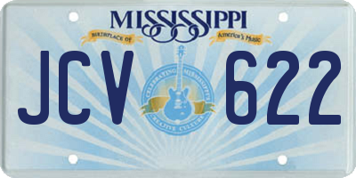MS license plate JCV622