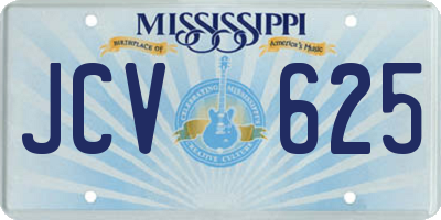 MS license plate JCV625