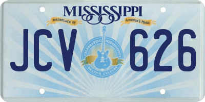 MS license plate JCV626
