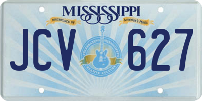 MS license plate JCV627