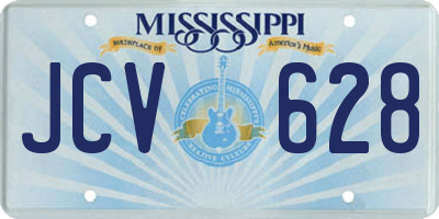 MS license plate JCV628