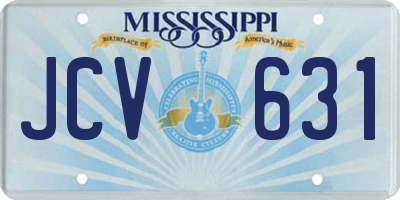 MS license plate JCV631