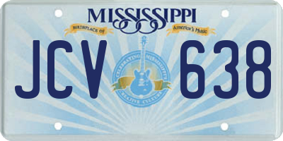 MS license plate JCV638