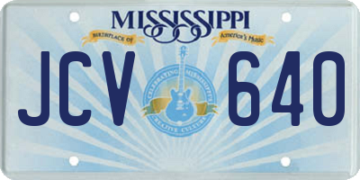 MS license plate JCV640