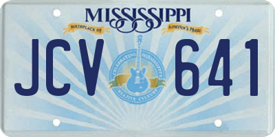 MS license plate JCV641