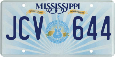 MS license plate JCV644