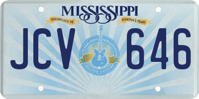 MS license plate JCV646