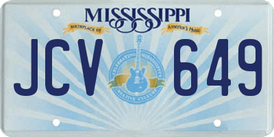 MS license plate JCV649