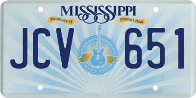 MS license plate JCV651