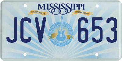 MS license plate JCV653