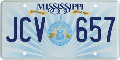 MS license plate JCV657