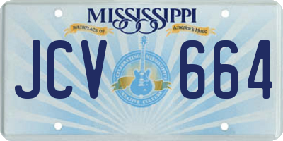 MS license plate JCV664