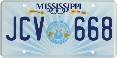 MS license plate JCV668