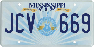 MS license plate JCV669