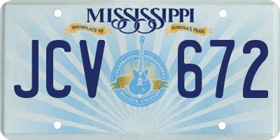 MS license plate JCV672