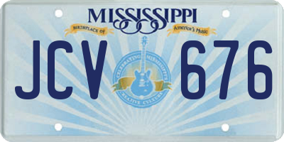 MS license plate JCV676
