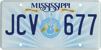 MS license plate JCV677