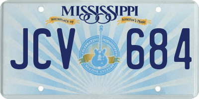 MS license plate JCV684