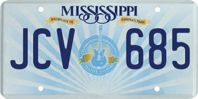 MS license plate JCV685